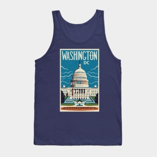 A Vintage Travel Art of Washington DC - US Tank Top